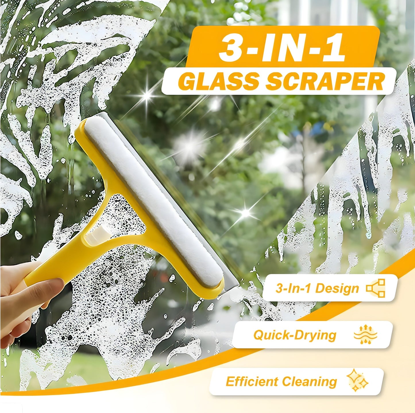 3 in 1 Window Cleaning Scraper
